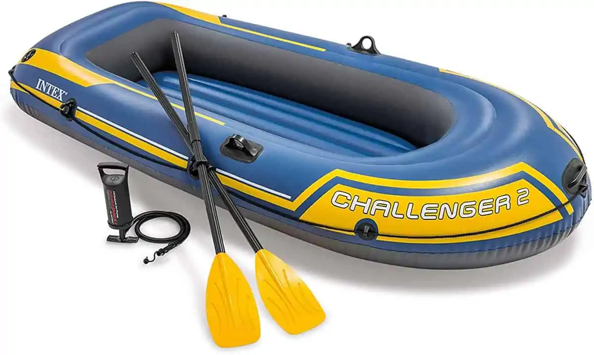 Intex Challenger 2 Schlauchboot Blau/Gelb (236 x 114 x 41 cm) für 33,99 € inkl. Versand statt 43,94 €
