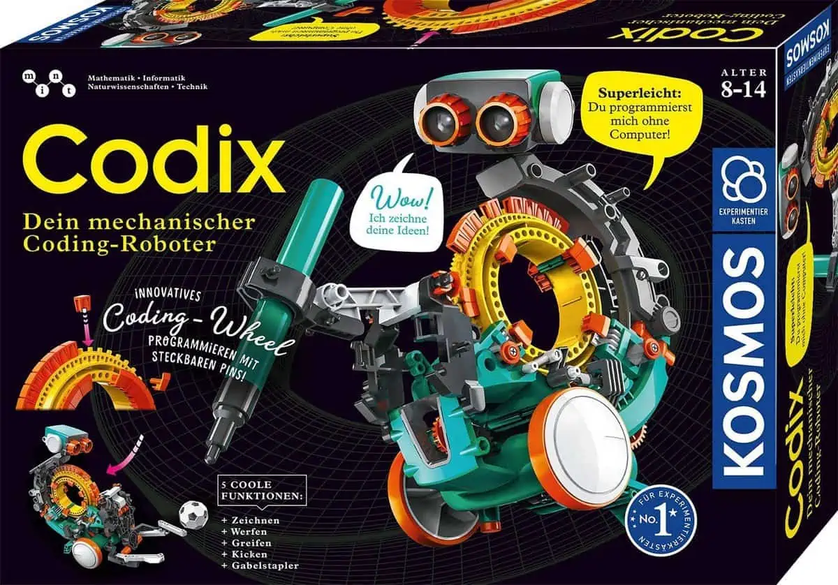 Kosmos 620646 Codix-Dein mechanischer Coding Roboter Spielzeug, Experimentierkasten für 25,00 € [Prime] statt 36,98 €