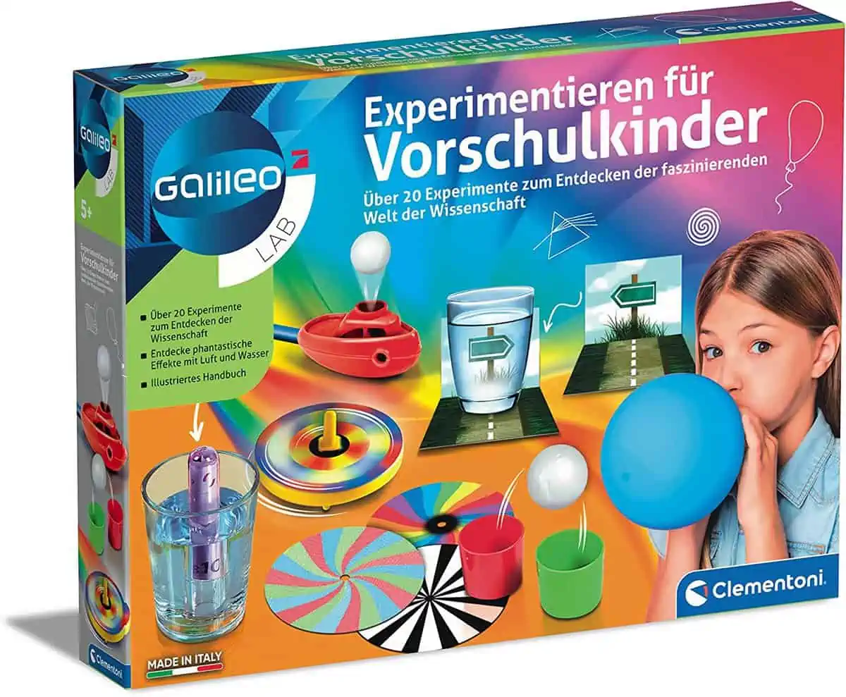 Clementoni Galileo Lab – Experimentieren für Vorschulkinder (25 Versuche fürs Kinderzimmer, optische Täuschungen uvm.)
