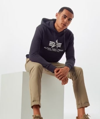 Alpha Industries Sweatshirt In Dunkelgrau About You