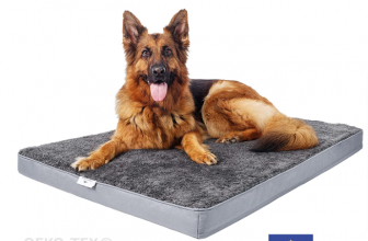 Dogoo® Hundebett XL   435gm2 Fluffy Stoff fuer Grosse Hunde 110x80cm   Orthopaedisches Kissen fuer Hun