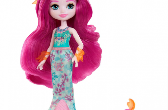 Enchantimals GYJ02 Maura Mermaid Puppe Glide Tierfreundin Figur Puppe 152 cm mit abnehmbarem