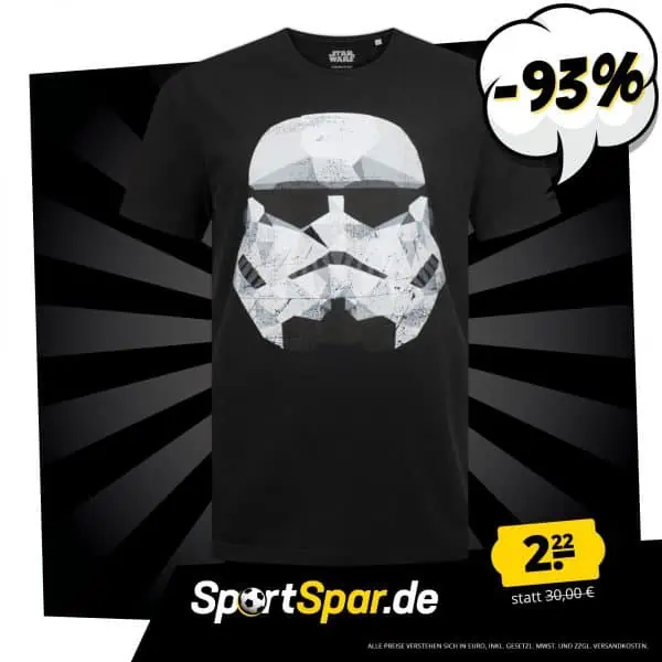 GOZOO x Star Wars Imperial Stormtrooper Herren T-Shirt (Gr. S + M) für 2,22 € zzgl. 3,95 € Versand