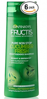 Garnier erfrischendes und kraeftigendes Shampoo gegen fettiges Haar Mit Gurkenwasser und Zitronensch