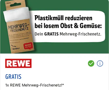 Gratis Mehrweg Frischenetz bei Rewe ueber Payback Dealbock de