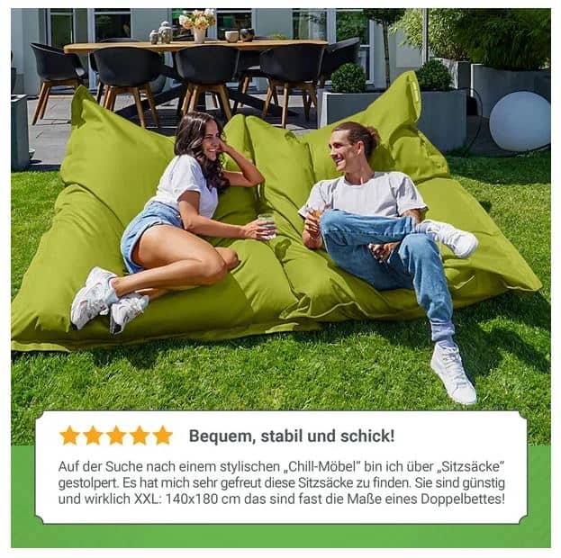 Green Bean Square Xxl Riesensitzsack 3