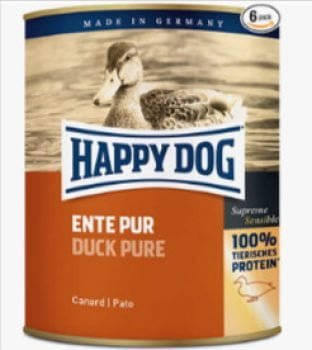 Happy Dog Fleisch Dosen Ente Pur 800g 6er Pack 6 x 800 g Amazon de Haustier