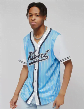 Karl Kani Varsity Block Pinstripe Baseball Shirt