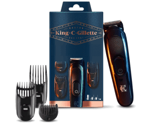 King C. Gillette Barttrimmer Herren Trimmer 3 Kammaufsaetze Langlebige Klingen Vatertagsgeschenk