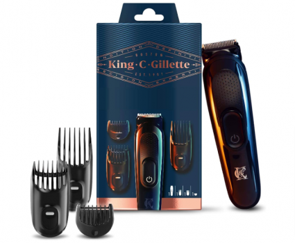 King C. Gillette Barttrimmer Herren Trimmer 3 Kammaufsaetze langlebige Klingen Vatertagsgeschenk