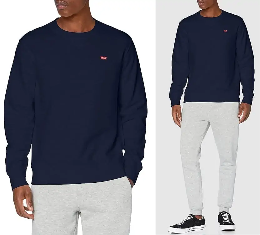 Levi’s Herren Crew Sweatshirt, dress blues (Gr. S bis XXL) für 34,95 € inkl. Versand statt 42,48 €