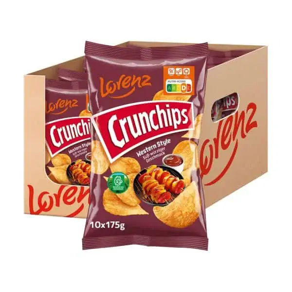 Lorenz Snack World Crunchips Western Style 10er Pack (10 x 175 g) ab 13,52 € inkl. Prime-Versand