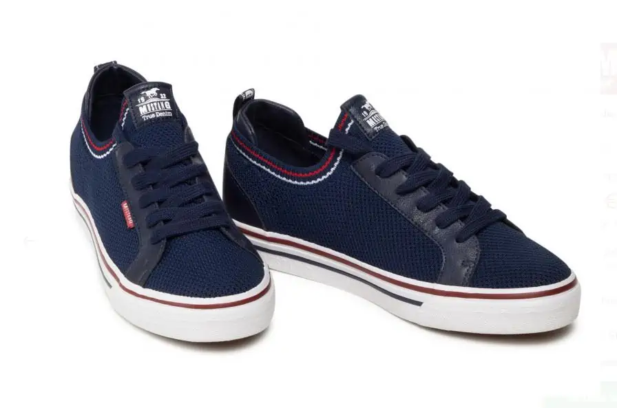 MUSTANG Damen Sneaker, Dunkelblau (Gr. 36 bis 40) für 17,28 € [Prime] statt 38,00 €