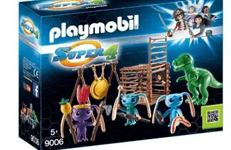 PLAYMOBIL 9006 Alien Krieger mit T Rex Falle Spiele Max