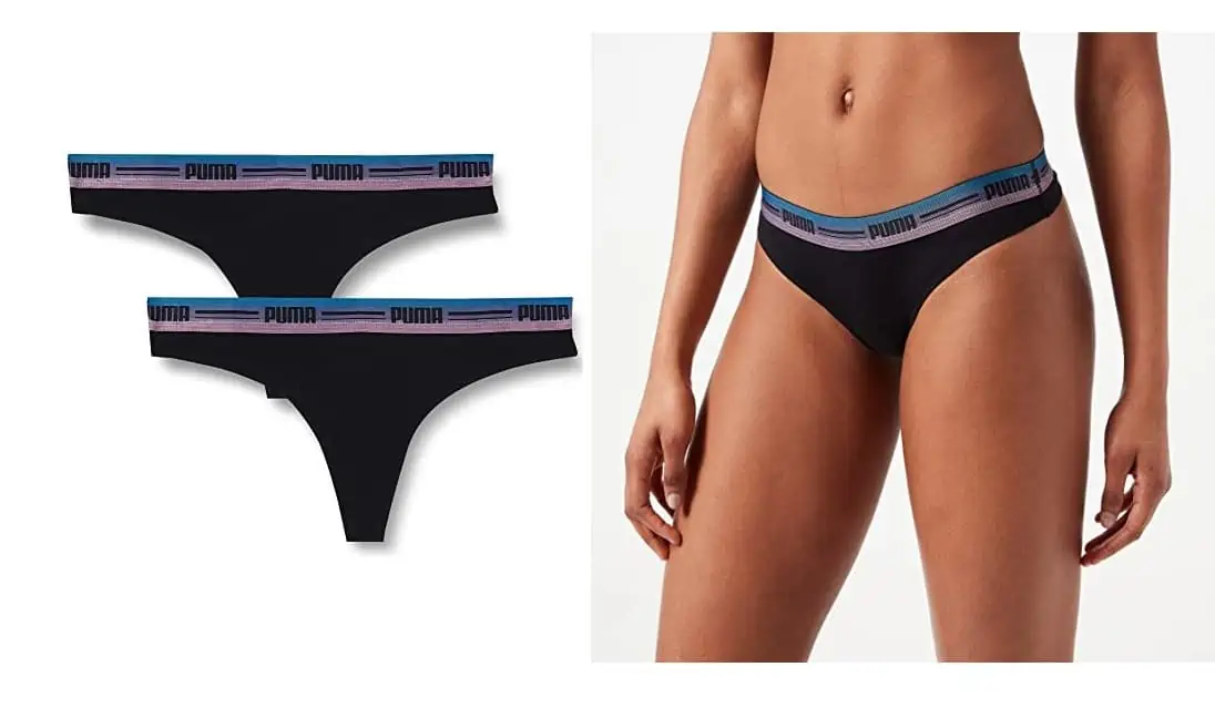 2er-Pack PUMA Damen Tangahöschen/String (Gr. XS bis XL) für 10,25 € [Prime] statt 17,46 €