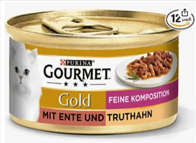 PURINA GOURMET Gold Feine Komposition Katzenfutter nass, mit Ente und Truthahn, 12er Pack (12 x 85g) ab 3,70 € inkl. Prime-Versand (statt 7,80 €)
