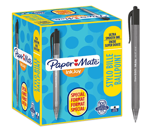 Paper Mate S0977430 Inkjoy 100 Rt Kugelschreiber Mit Einziehbarer Mittlere Spitze 1 Mm 100Er Pack