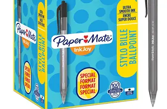 Paper Mate S0977430 InkJoy 100 RT Kugelschreiber mit einziehbarer mittlere Spitze 1 mm 100er Pack