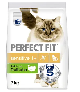 Perfect Fit Sensitive 1 – Trockenfutter fuer erwachsene sensible Katzen ab 1 Jahr – Reich an Trutha