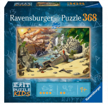 Ravensburger EXIT Puzzle Kids 12954 Das Piratenabenteuer 368 Teile Puzzle fuer Kinder ab 9 Jahren