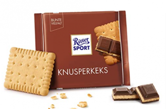 Ritter Sport Knusperkeks 11 x 100 g Vollmilchschokolade mit Keks und Milch Kakao Creme Schokolad