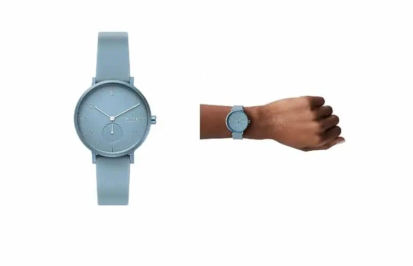 Skagen Damen Aaren Kulor 36mm Dreizeiger-Aluminiumuhr mit Silikonarmband für 49,00 € inkl. Versand statt 90,89 €