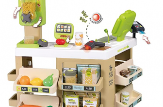 Smoby Supermarkt Fresh Market Bio Supermarkt mit Spielkasse Einkaufswagen viel Zubehoer und Ele