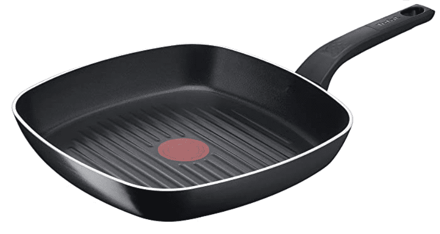 Tefal B55540 Easy Cook Clean Grillpfanne 26 X 26 Cm Antihaftversiegelung Sicher Thermo Signal Stabiler Boden Ideale Form Gesundes Kochen Schwarz Amazon De Küche Haushalt Wohnen