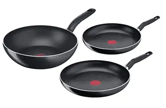 Tefal Start Easy 3 teilig Pfannenset mit 1 Wok 2 Bratpfannen O 24 28 cm Internet s Best Online Offer Daily iBOOD com