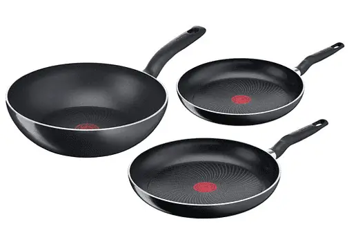 Tefal Start Easy 3 teilig Pfannenset mit 1 Wok 2 Bratpfannen O 24 28 cm Internet s Best Online Offer Daily iBOOD com