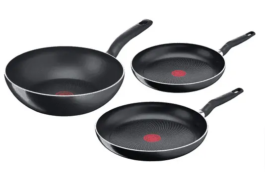 Tefal Start'Easy Pfannenset mit zwei Bratpfannen und einer Wokpfanne