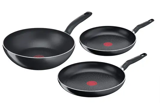 Tefal Start’Easy 3-teilig. Pfannenset (1 Wok + 2 Bratpfannen alle Herdarten inkl. Induktion) für 65,90 € inkl. Versand