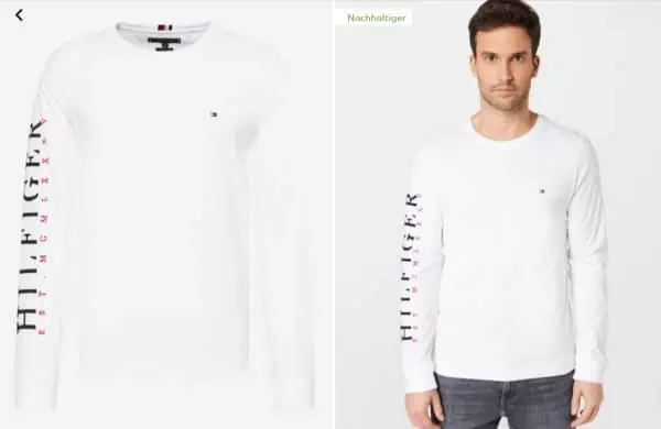 Tommy Hilfiger Herren Langarmshirt (Gr. S + M) für 27,93 € inkl. Versand (statt 41,00 €)