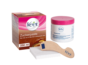 Veet Sugaring Zuckerpaste Mit Arganöl Zur Haarentfernung Für Spürbar Glatte Haut Für Bis Zu 4 Wochen