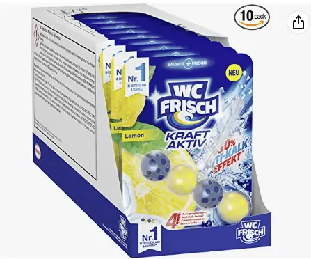 10 Stück WC FRISCH Kraft Aktiv Duftspüler Lemon für 11,19 € inkl. Prime-Versand (statt 19,50 €)