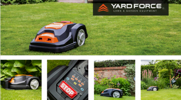 Yard Force Maehroboter SA650ECO geeignet fuer Rasenflaechen bis zu 650 qm Kantenschneide Funktion und buerstenloser Motor 28 V mit Garage Amazon de Garten