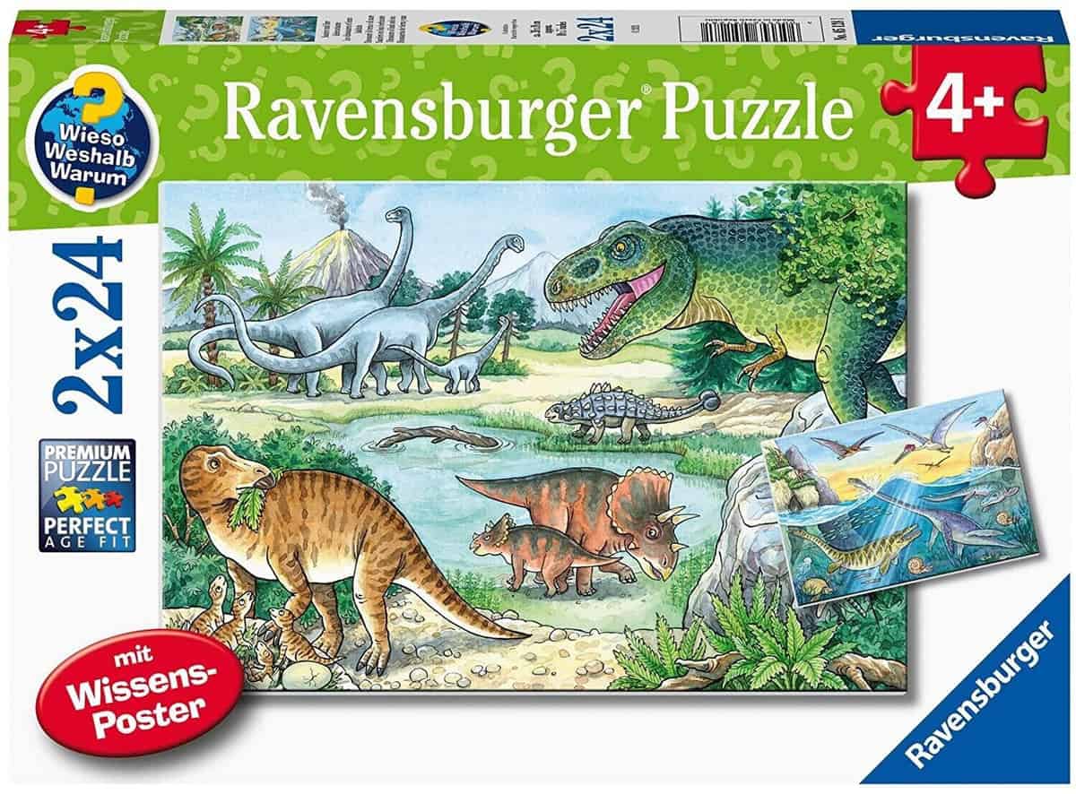 Ravensburger Saurier Und Ihre Lebensraeume 2X24 Teile