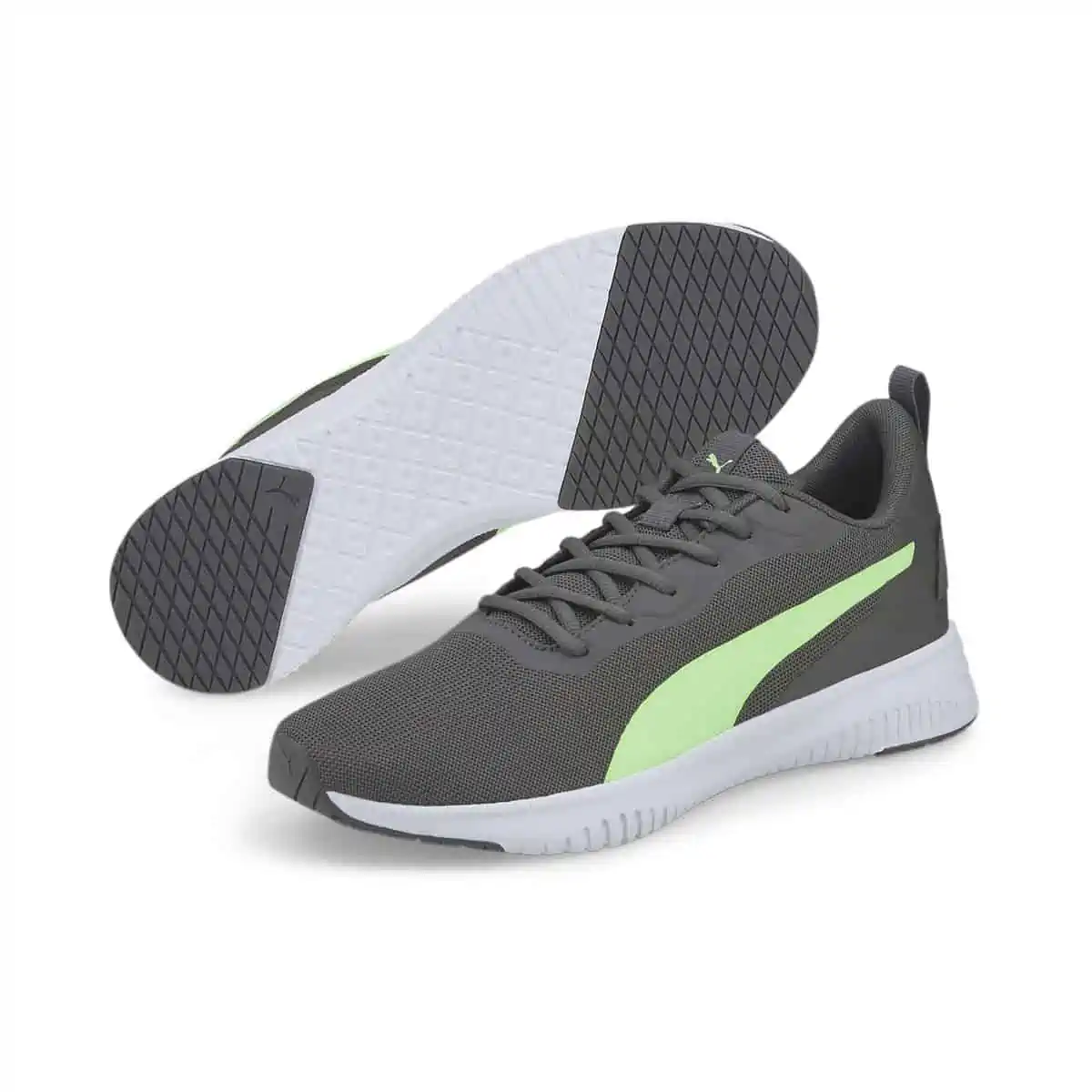 PUMA Flyer Flex Laufschuhe Sneaker Unisex grau grün (Gr. 36 bis 46) für 22,36 € inkl. Versand statt 37,94 €