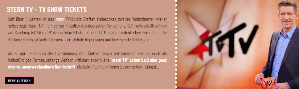 Freikarten für SternTV in Hürth (2x Januar & 2x Februar) + Gratis Snacks und Softdrinks