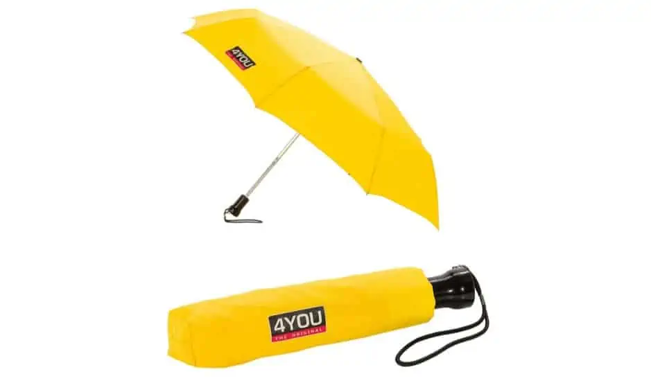 4YOU Taschenschirm gelb für 10,80 € inkl. Versand statt 16,95 €