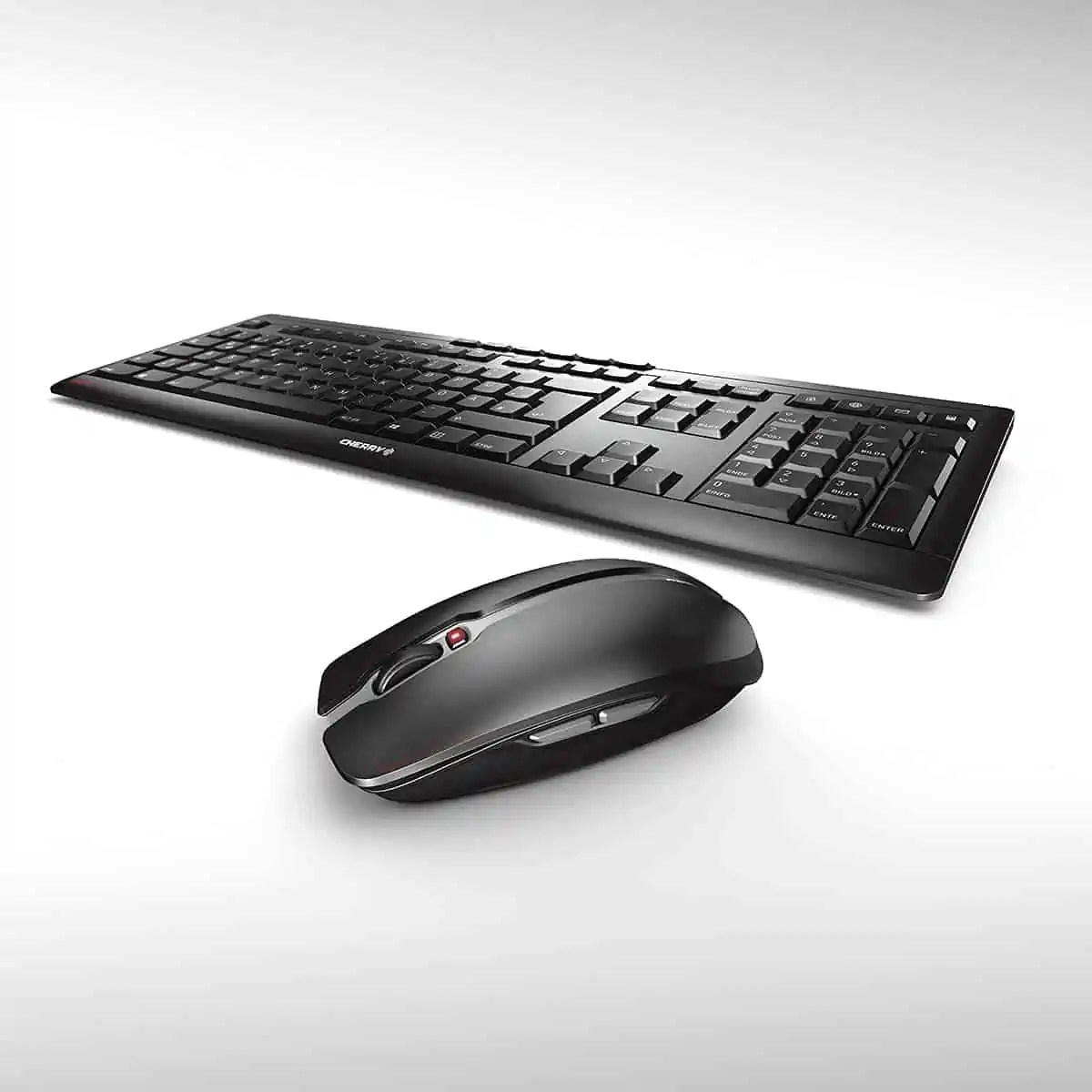 CHERRY Tastatur & Maus Set – kabellos / batteriebetrieben – deutsches Layout für 27,99 € [Prime] statt 42,98 €