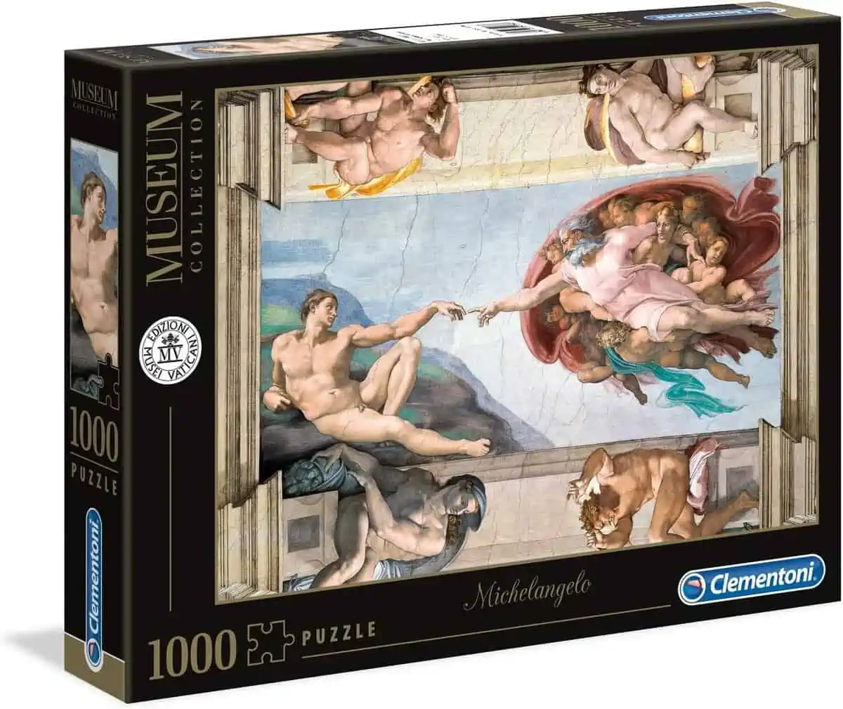 Clementoni 39496 Michelangelo – Die Erschaffung Adams – Puzzle (1.000 Teile) für 12,72 € [Prime] statt 16,16 €
