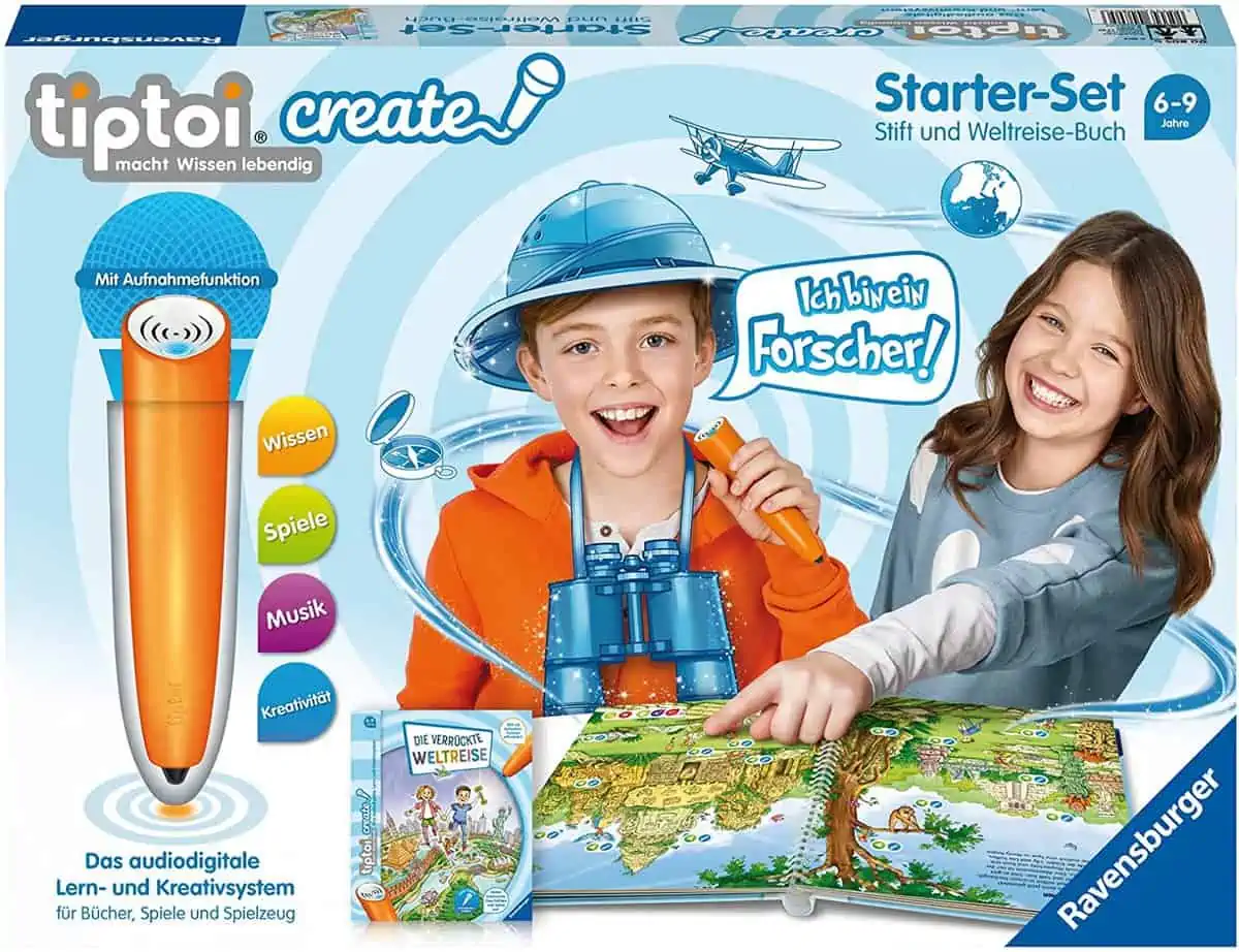 Ravensburger tiptoi CREATE Starter-Set 00805: Stift und Weltreise-Buch – Kreativ-Buch für 29,99 € [PrimeDays] statt 47,50 €