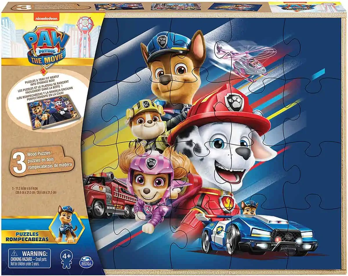 PAW Patrol: Der Kinofilm – 3 Holzpuzzles in einer Holzbox für 7,99 € [PrimeDay] statt 14,99 €
