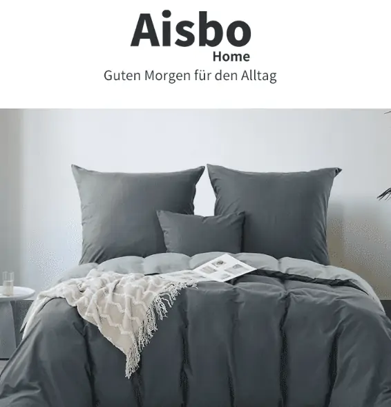 [Exklusiv] Aisbo Bettwäsche mit 50 % Rabatt in 4 Größen und 3 Farben