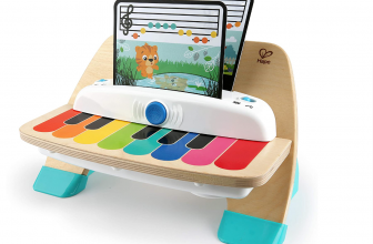 Baby Einstein Hape Magic Touch Piano Musikspielzeug Klavier aus Holz mit 3 Notenblättern und 6 Lied