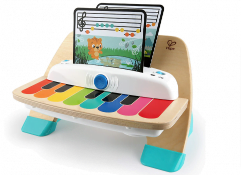 Baby Einstein Hape Magic Touch Piano Musikspielzeug Klavier aus Holz mit 3 Notenblättern und 6 Lied