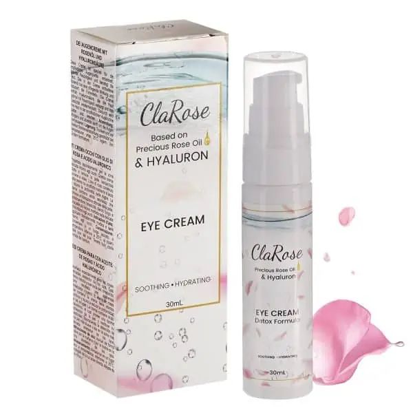 ClaRose Hyaluronsäure Anti-Aging-Augencreme mit 100 % natürlichem Rosenöl 30 ml ab 6,00 € inkl. Prime-Versand
