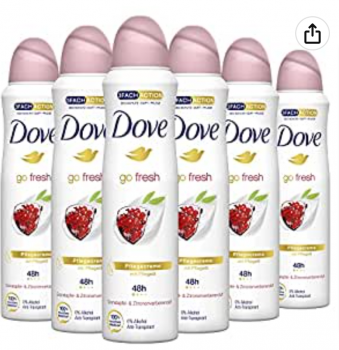 Dove go fresh Deodorant Spray Granatapfel Zitronenverbenenduft Anti Transpirant schützt 48 Stunde