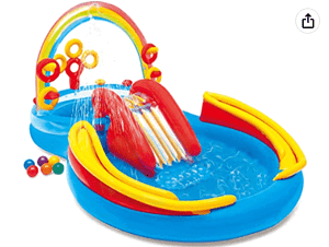 Intex Rainbow Ring Play Center Kinder Aufstellpool Planschbecken 297 X 193 X 135 Cm Fuer 3 J